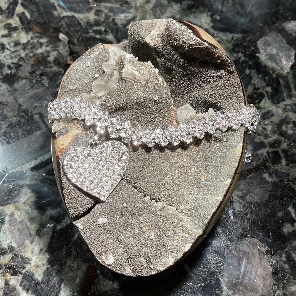 Silver Heart Ankle Bracelet